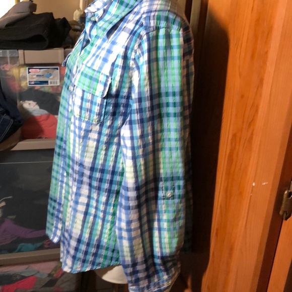 EUC ALIA PETITE BLOUSE SIZE 14P LS/ROLL UP!!! - Picture 3 of 8